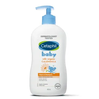 【Cetaphil 舒特膚】官方直營 Baby舒緩洗髮沐浴露 400ml(嬰兒洗澡洗髮精/沐浴乳/金盞花/B5)