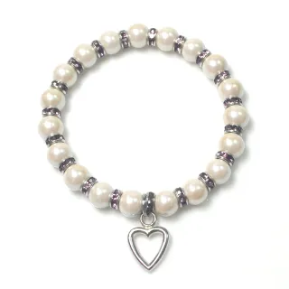 【HEMAKING】粉紫寶石色黑膽石磁性能量手練(8mm)