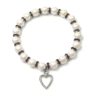 【HEMAKING】暗紅寶石色黑膽石磁性能量手練(8mm)