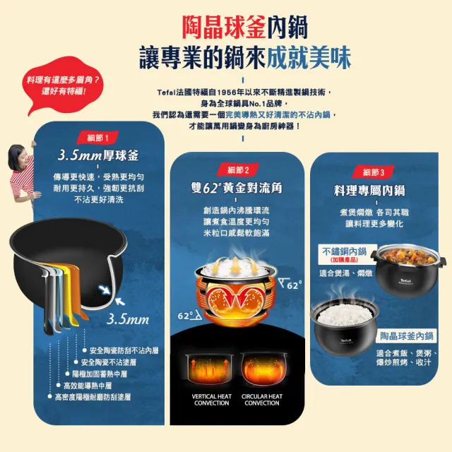 【Tefal 特福】鮮呼吸智能舒肥萬用鍋/壓力鍋(星辰銀)