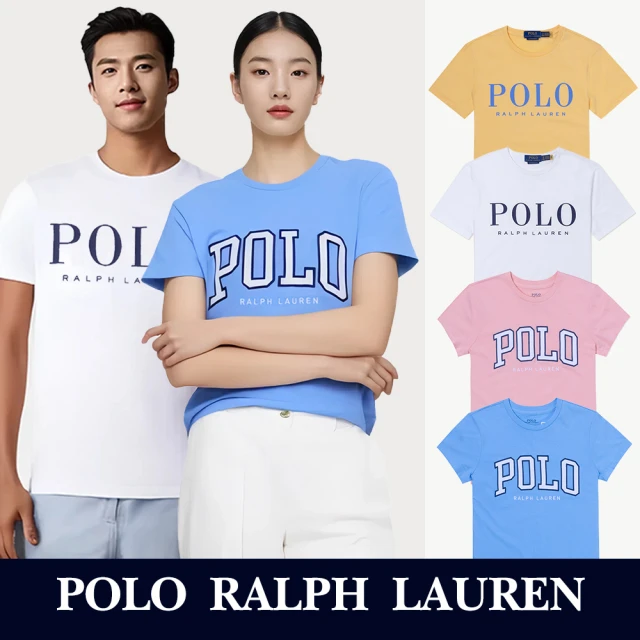 RALPH LAUREN RL POLO 經典印刷文字圖案短袖T恤-男女款-多色組合(情侶穿搭舒適/平輸品/短T)