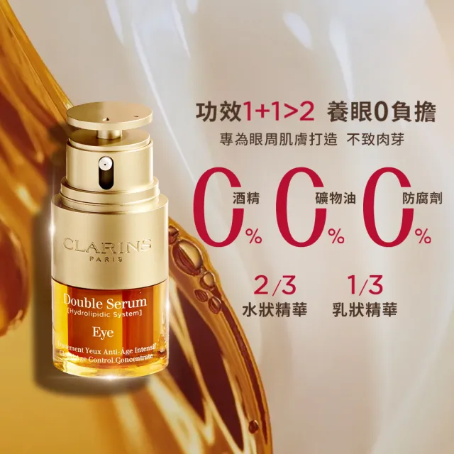 【CLARINS 克蘭詩】黃金亮眼萃20ml(眼部精華  黑眼圈 細紋  週年慶)