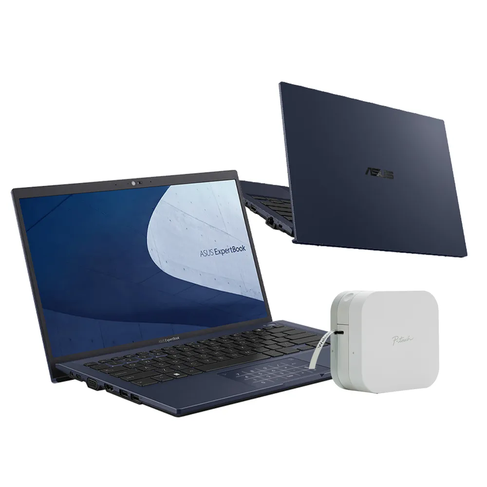 【ASUS】手機專用標籤機組★14吋i7商用筆電(B1400CBA-2171A1265U/i7-1265U/16G/1TB SSD/W11P)