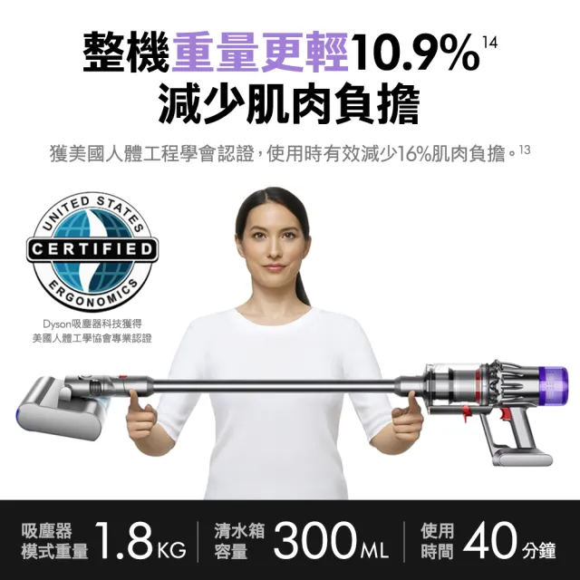 【dyson 戴森】SV52 Digital Slim Submarine 輕量無線洗地吸塵器(銀灰色)