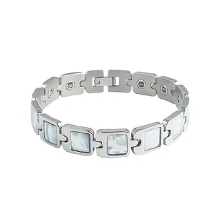 【金石工坊】雲母貝鈦鍺能量手鍊