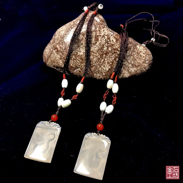 【金石工坊】龍鳳平安玉珮/精雕白玉髓開運墜飾(新年開運招財飾品/龍年行大運)