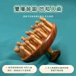 【天然圓潤】金絲檀木28齒經絡梳子(寬齒梳 頭皮梳 按摩梳 肩頸頭療 木梳 穴位按摩 刮痧棒 臉部按摩)
