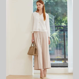 【IENA】質感鏤空綁帶上衣(#4235015 平織鏤空上衣 黑色/米色)