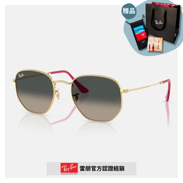 RayBan 雷朋 六角形金屬漸層太陽眼鏡(RB3548N-001/71 51mm)