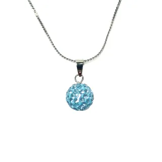 【HEMAKING】閃亮耀眼天空藍水鑽項鍊(任選2條-10mm)