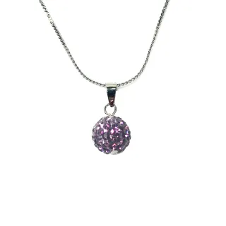 【HEMAKING】閃亮耀眼紫色水鑽項鍊(任選2條-10mm)