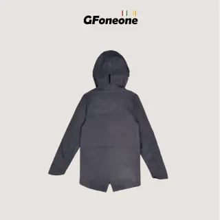 【GFoneone】女長版防水透氣機能外套-灰色(女外套 機能外套 薄外套 防水外套)