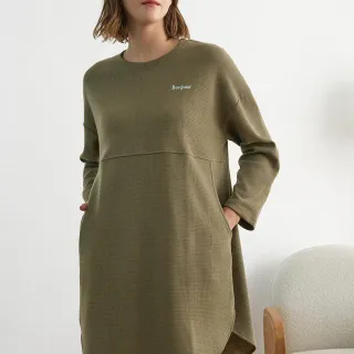 【Anden Hud】連身_Travel memory．口袋長袖居家睡衣(褐綠)