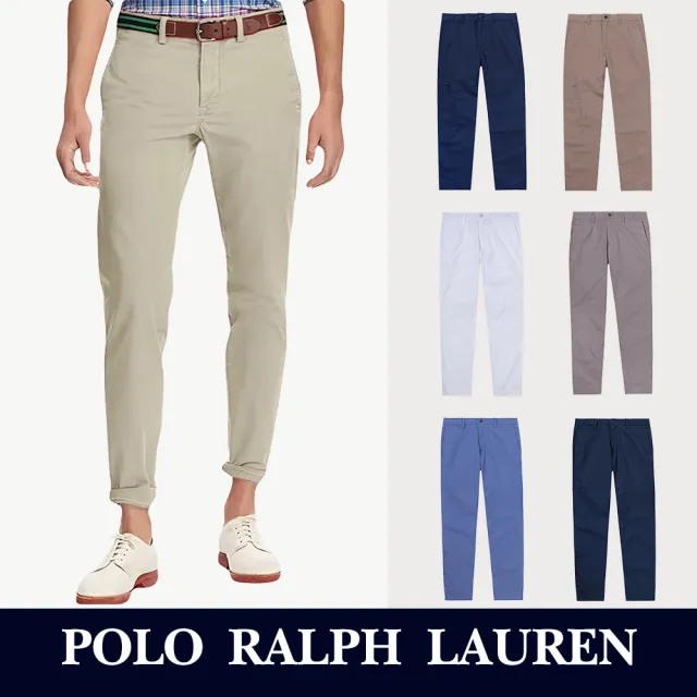 【RALPH LAUREN】RL POLO 經典貼布文字休閒長褲-多色選(平輸品)