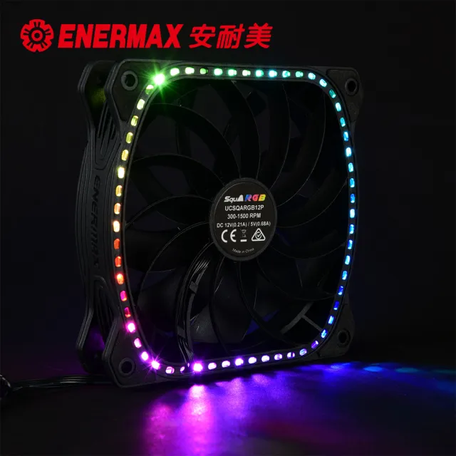 【12公分風扇+150點數卡】ENERMAX 安耐美12公分電腦風扇 SquA 星彩蝠+MyCard150點點數卡