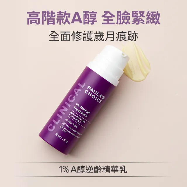 【寶拉珍選】1%A醇逆齡精華乳30ml 2入組