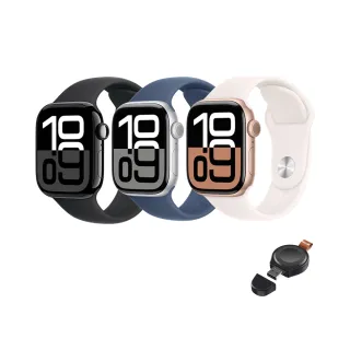 無線充電器組【Apple】Apple Watch S10 GPS 42mm(鋁金屬錶殼搭配運動型錶帶)