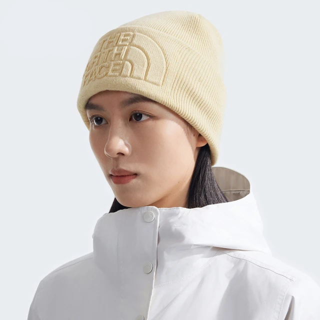 The North Face 毛帽 保暖 URBAN EMBOSSED BEANIE 米白 NF0A7WJH3X4