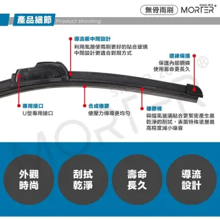 【MorTer】靜音雨刷 軟骨雨刷(音 無骨 前擋 新款 安靜 玻璃 擋風玻璃 擋水 撥水 正廠 副廠)