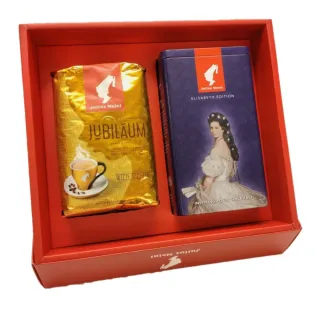 【Julius Meinl 小紅帽咖啡】百年風味咖啡豆&伊莉莎白密封罐禮盒(送禮禮盒)