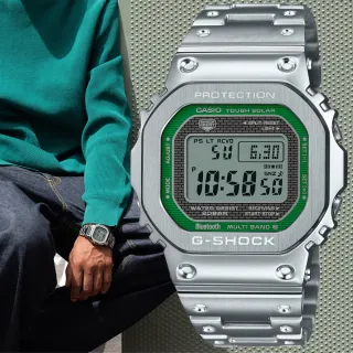 【CASIO 卡西歐】G-SHOCK 全金屬 太陽能 電波藍牙多功能腕錶 618 年中慶 禮物(GMW-B5000D-3)