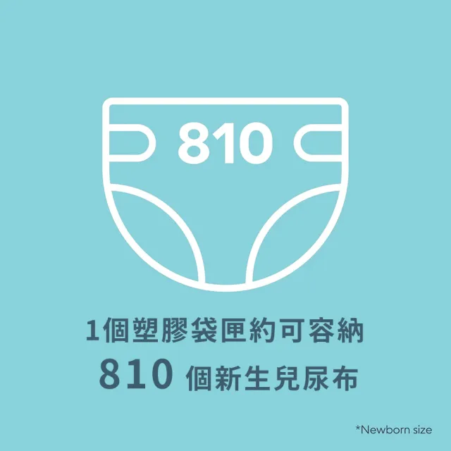 【Diaper Genie】加拿大 Diaper Genie 不鏽鋼雙重鎖臭尿布處理器 多層鎖臭塑膠袋匣 加長型(鎖臭 垃圾袋)