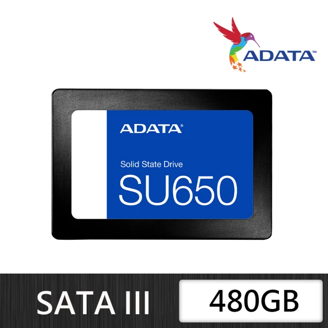 ADATA 威剛 Ultimate SU650 480GB SATA SSD固態硬碟(讀520MB/寫450MB)