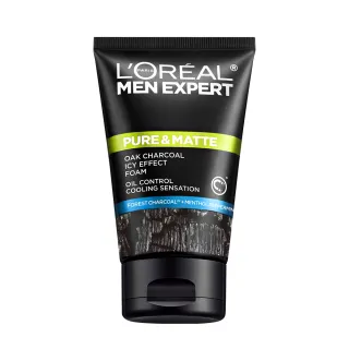 【LOREAL Paris 巴黎萊雅】炭黑酷涼男仕洗面乳100ml