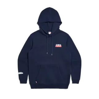 【EDWIN】男裝 袖口小LOGO連帽長袖T恤(丈青色)