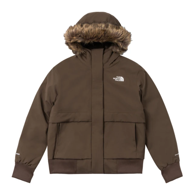 The North Face TNF 北臉 北面 防水透氣保暖連帽羽絨外套 W ARCTIC BOMBER - AP 女 棕(NF0A83SV1OI)