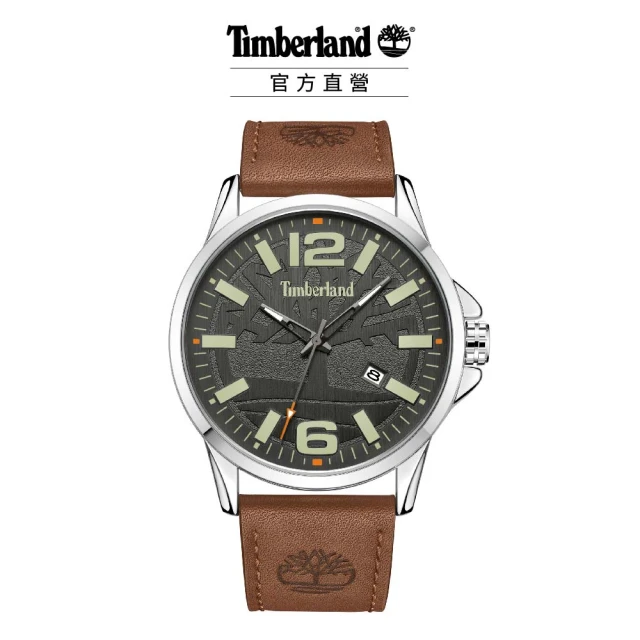 Timberland 男款 BERNARDSTON系列 美式休閒腕錶 皮帶-咖啡45.5mm(TDWGB2131801)