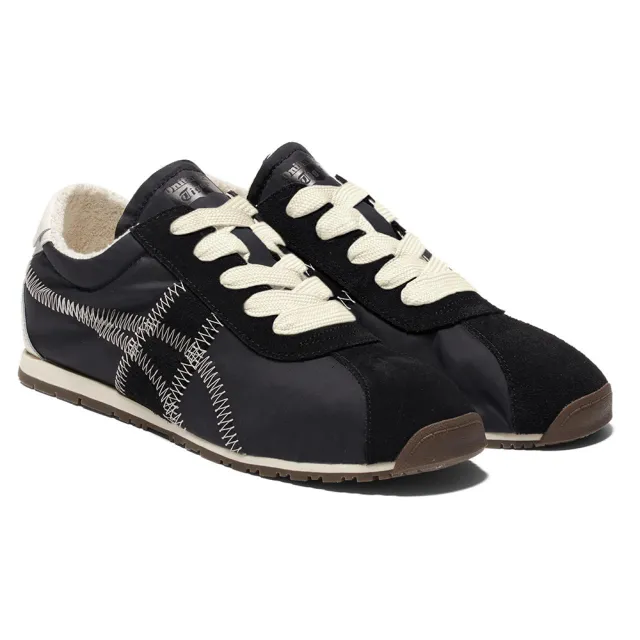 【Onitsuka Tiger】鬼塚虎 黑色車線虎爪紋 TIGER CORSAIR A55 休閒鞋 (1183C317-001)