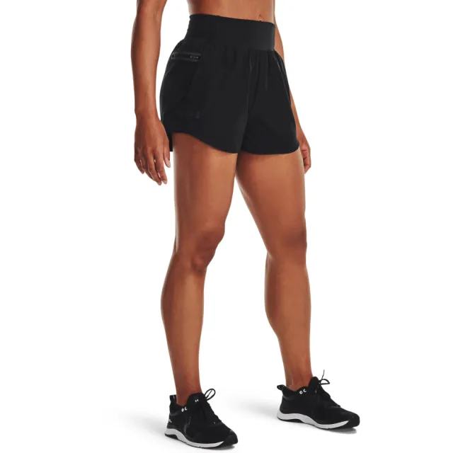 【UNDER ARMOUR】UA 女 Woven 短褲_1377555-001(黑)