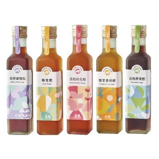 【永禎】經典濃醇水果醋250mlx2瓶 任選(蜂蜜醋/鳳梨香檬醋/荔枝桂花醋/青梅黑棗醋/桑葚橄欖醋)