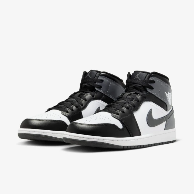 NIKE 耐吉 休閒鞋 Air Jordan 1 Mid Iron Grey 男鞋 鐵灰 黑 AJ1 中筒(DQ8426-001)