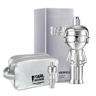 【KARL LAGERFELD 卡爾】時尚大帝•極光銀淡香精100ml(贈盥洗包+同款小香乙瓶.專櫃公司貨)