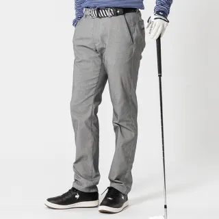 【LE COQ SPORTIF 公雞】高爾夫系列 男款灰色吸濕速乾抗UV雙向彈性基本款高爾夫球褲QGU8J800