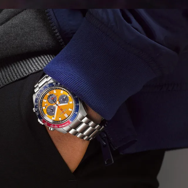 【SEIKO 精工】ROSPEX SPEEDTIMER 經典配色 熊貓款 太陽能三眼計時腕錶 石英錶(SSC947P1/V192-0AH0Y)