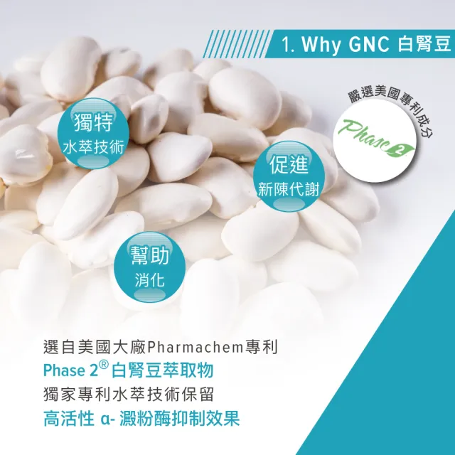 【GNC 健安喜】白腎豆膠囊食品 120粒/瓶(促進代謝)