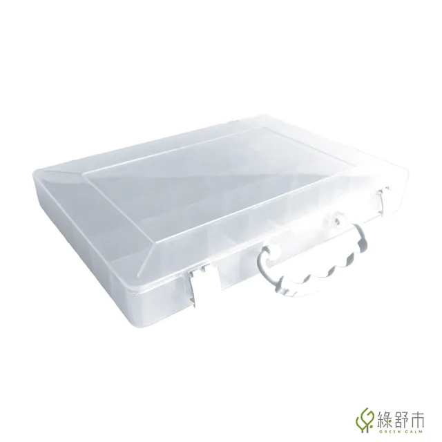 【Greencalm 綠舒市】樹德 手提多格風格小集盒 收納盒 手提盒 分類盒 飾品盒 SO-3122(自由間隔/手提/透明)