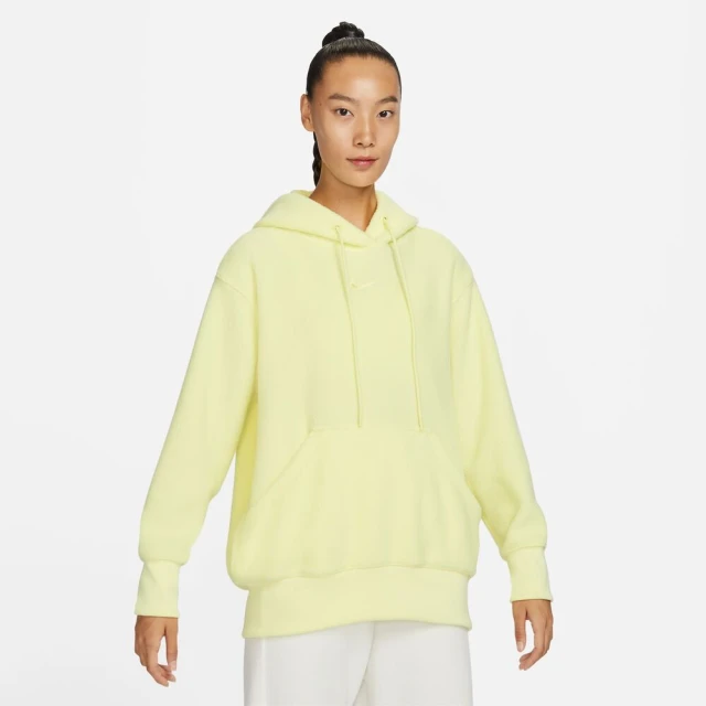 NIKE 耐吉 帽T 連帽長袖上衣_女_黃色_AS W NSW PLSH FZ HOODIE(DQ6841331)