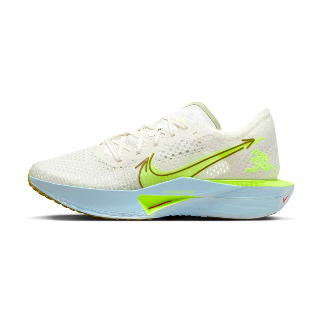 NIKE 耐吉 ZoomX Vaporfly Next% 3 女鞋 白螢光黃色 氣墊 透氣 網布 慢跑鞋 HQ3464-143