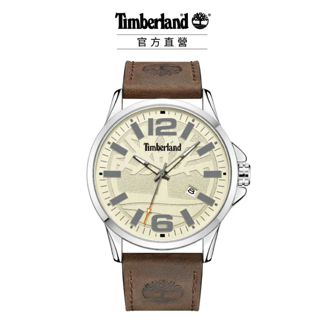 Timberland 男款 BERNARDSTON系列 美式休閒腕錶 皮帶-米棕45.5mm(TDWGB2131802)