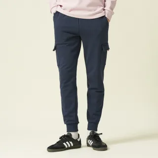 【ELLE ACTIVE】男款 針織保暖多口袋束口棉長褲-深藍色(EA24A2M3402#39)