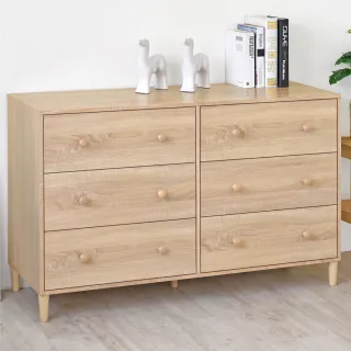 【HOPMA】美背鄉村實木腳六抽斗櫃 台灣製造 床頭櫃 抽屜櫃 衣物收納櫃 邊櫃