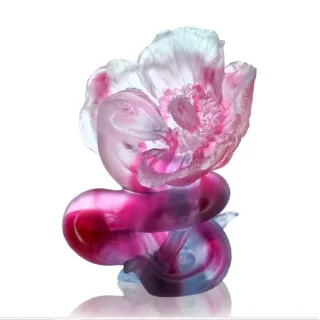 【琉璃工房】我有大花一朵春風到 生日禮物退休禮物(琉璃/禮物/玻璃/水晶/藝術品/擺飾/禮贈/企業)