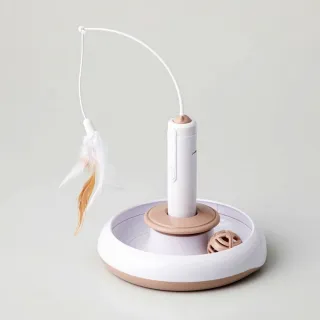 【NITORI 宜得利家居】自動逗貓器 羽毛 BE(逗貓器 寵物 貓)