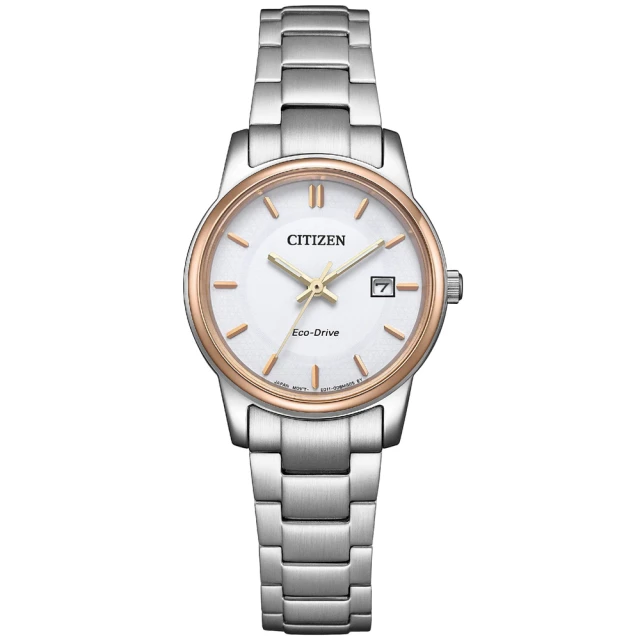 CITIZEN 星辰 PAIR系列 光動能大三針不鏽鋼腕錶/27.5mm(EW2319-71A)