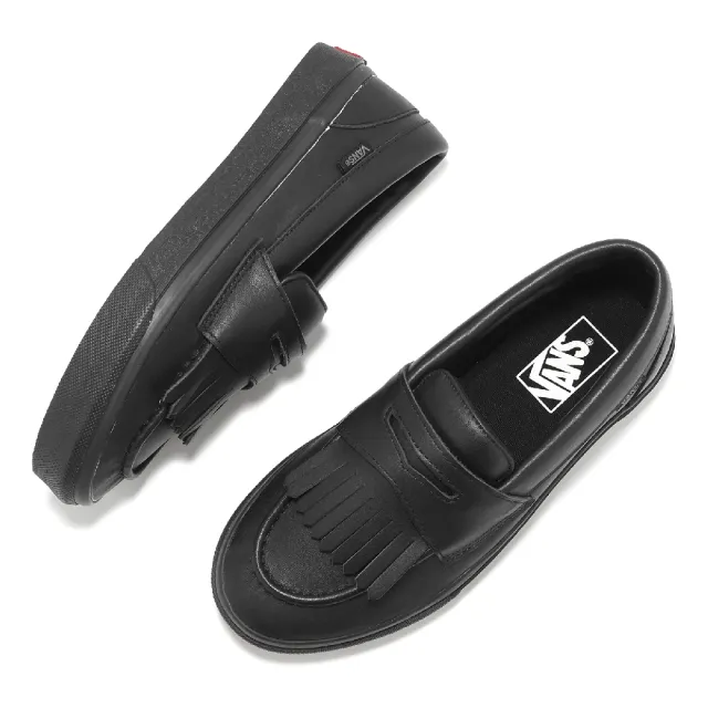 【VANS】樂福鞋 V196CF Loafer 男鞋 女鞋 黑 流蘇 日本線 皮革 小皮鞋(6322840003)