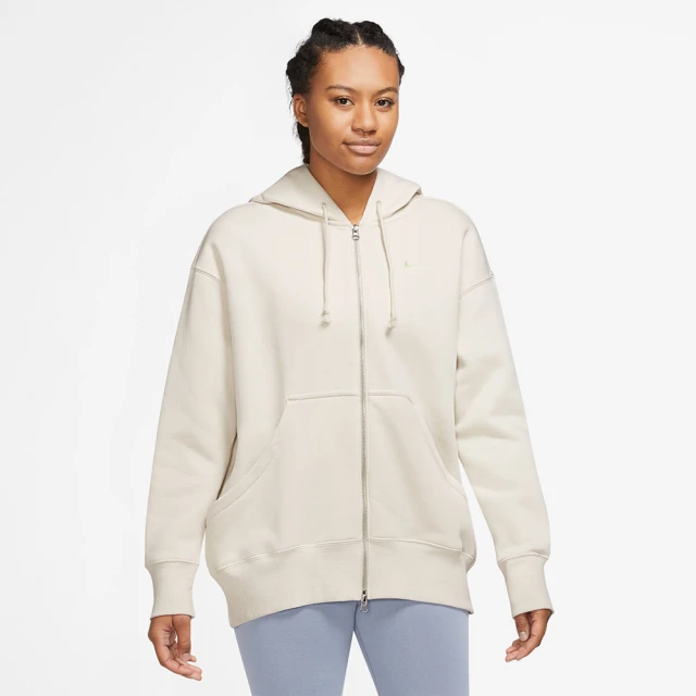 NIKE 耐吉 外套 女款 運動連帽外套 加絨 AS W NSW PHNX FLC FZ OS HOODIE 米 DQ5759-104